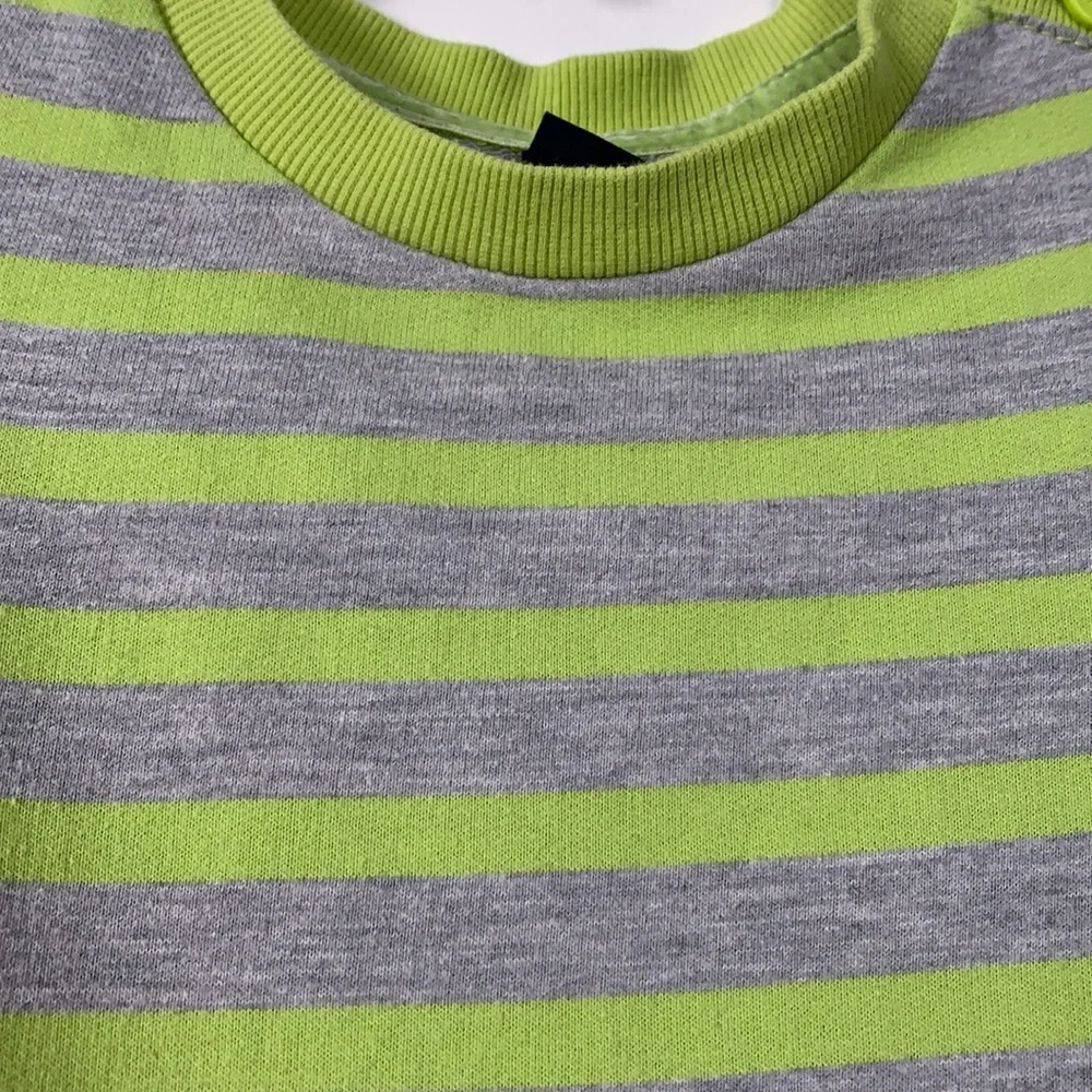 Gap 5 Girls Gray & Neon Green Knit Dress EUC